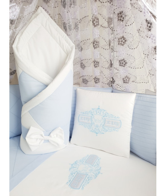 Универсальный комплект в кроватку Odelis голубой