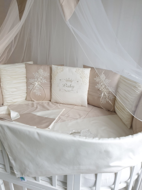 Комплект в круглую кроватку Olivia песочный
