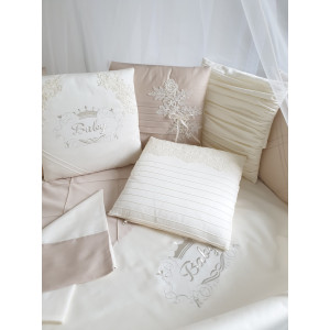 Комплект в круглую кроватку EcoLine Olivia песочный