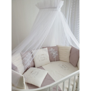 Комплект в круглую кроватку EcoLine Olivia лиловый