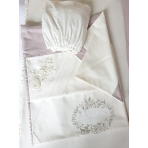 Комплект в круглую кроватку EcoLine Olivia лиловый