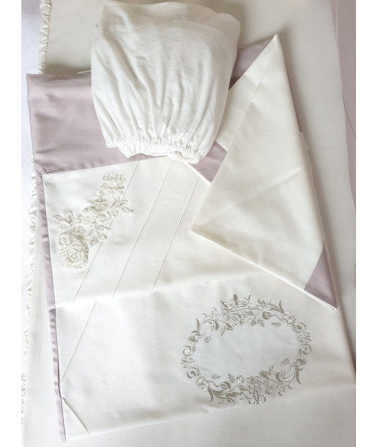 Комплект в круглую кроватку EcoLine Olivia лиловый