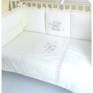 Комплект в кроватку Паллето Мишка веселушка крем