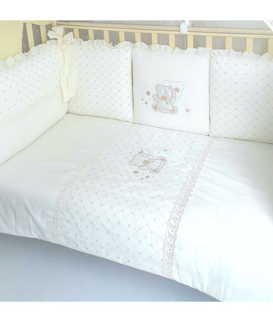 Комплект в кроватку Паллето Мишка веселушка крем