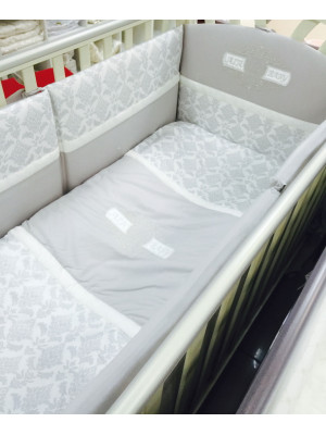 Комплект в кроватку Палетто Baby серый