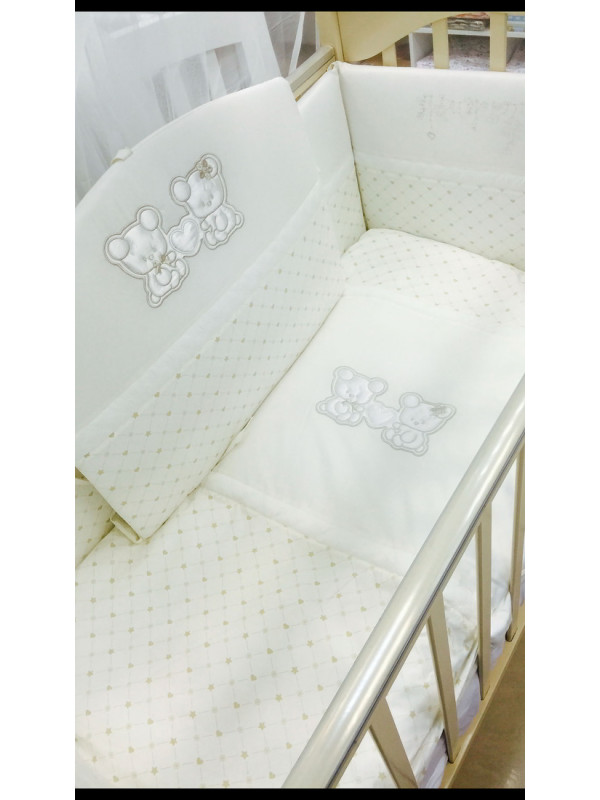 Комплект в кроватку Паллето Мишки крем
