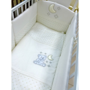 Комплект в кроватку Паллето Мишка малыш крем