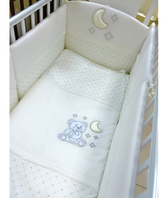 Комплект в кроватку Паллето Мишка малыш крем