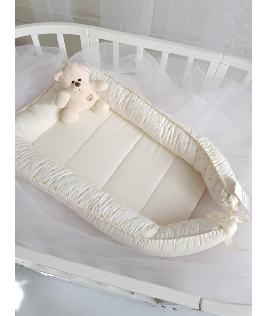 Кокон-гнездышко для новорожденного Палетто крем