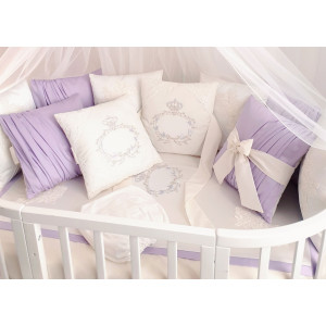 Комплект в круглую кроватку Paula сирень