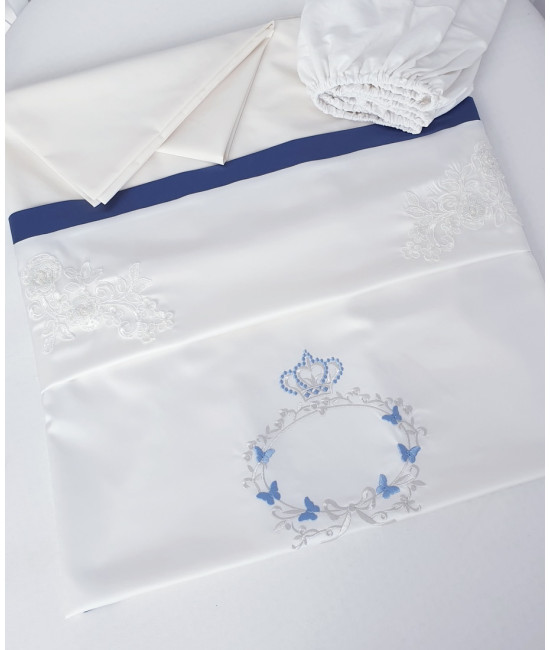 Комплект в круглую кроватку Paula синий