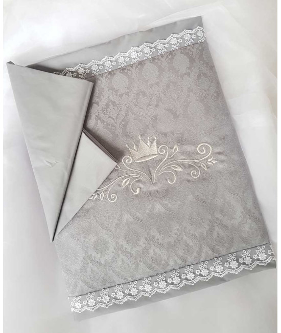 Комплект в кроватку Софт Сочная пудра серый