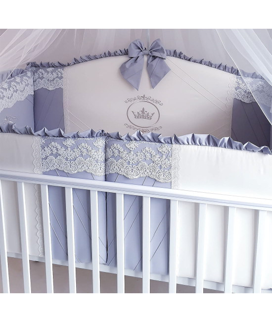 Комплект в кроватку Софт Solar серый