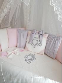 Универсальный комплект в кроватку Stella розовый