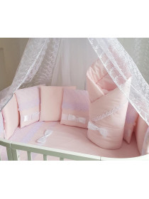 Универсальный комплект в кроватку Vanessa розовый