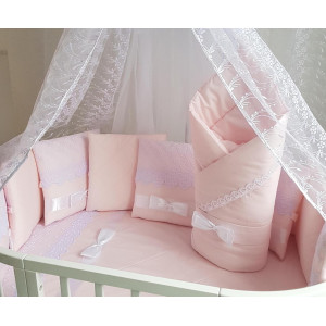 Комплект в круглую кроватку Vanessa розовый