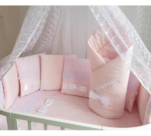 Универсальный комплект в кроватку Vanessa розовый