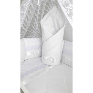 Универсальный комплект в кроватку Vanessa белый