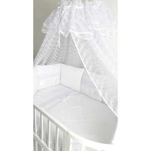 Универсальный комплект в кроватку Vanessa белый