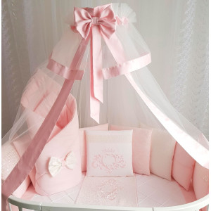 Комплект в круглую кроватку Vinsent розовый