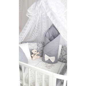 Комплект в круглую кроватку Vinsent серый