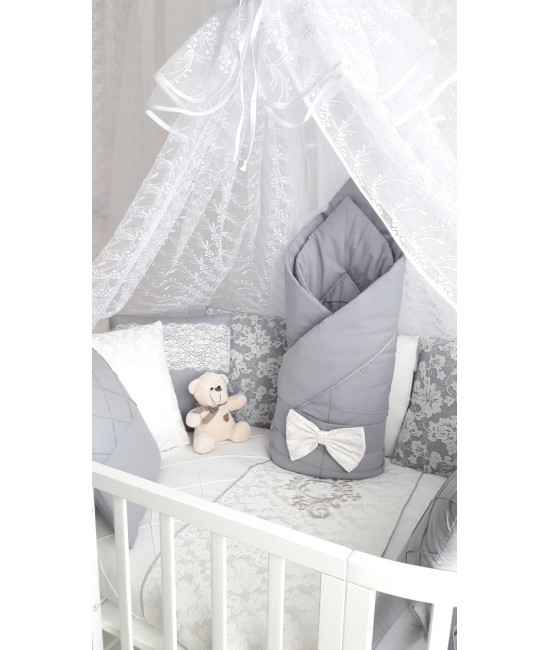 Комплект в круглую кроватку Vinsent серый