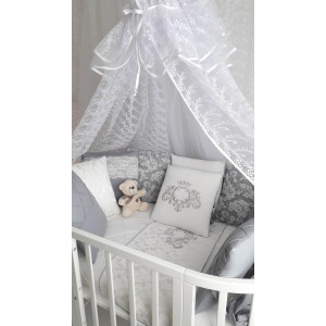 Универсальный комплект в кроватку Vinsent серый