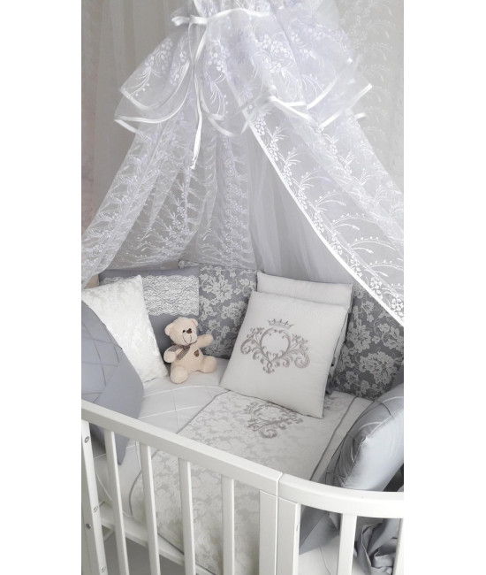 Универсальный комплект в кроватку Vinsent серый