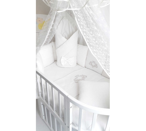 Универсальный комплект в кроватку Vinsent белый