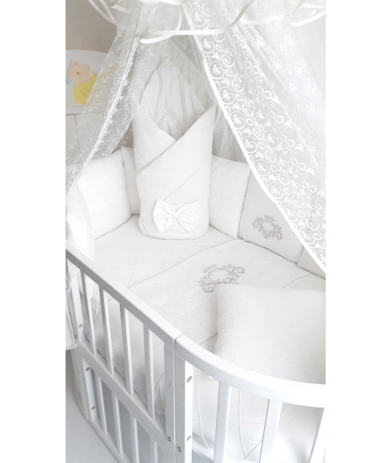 Универсальный комплект в кроватку Vinsent белый