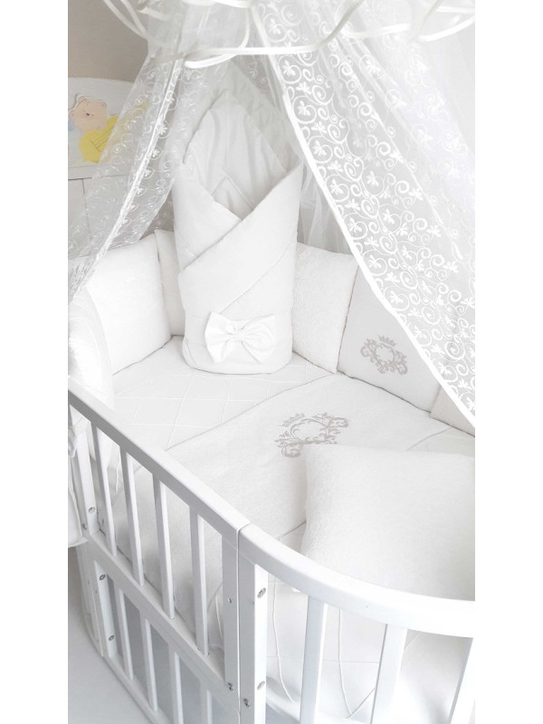 Комплект в круглую кроватку Vinsent белый