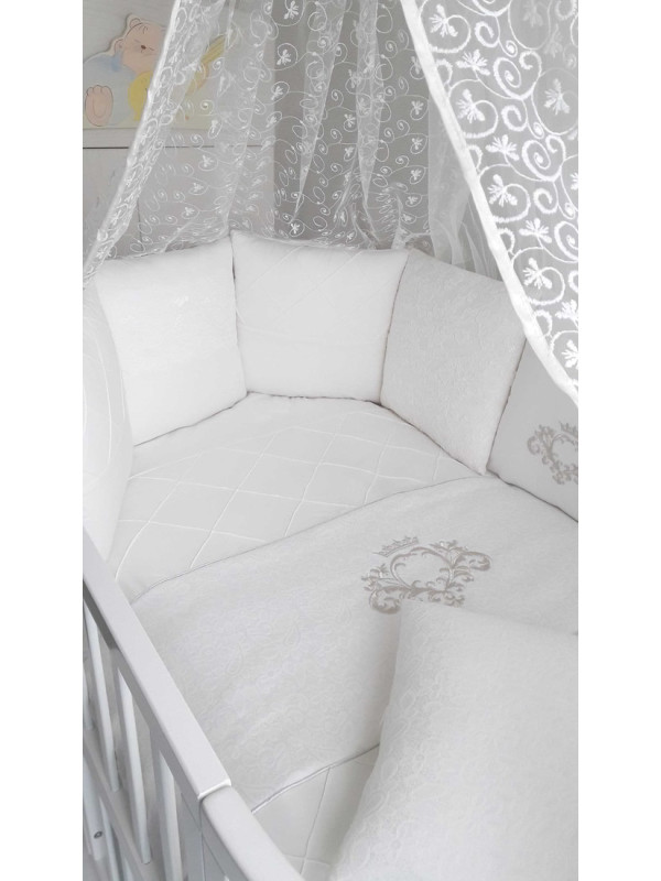 Универсальный комплект в кроватку Vinsent белый