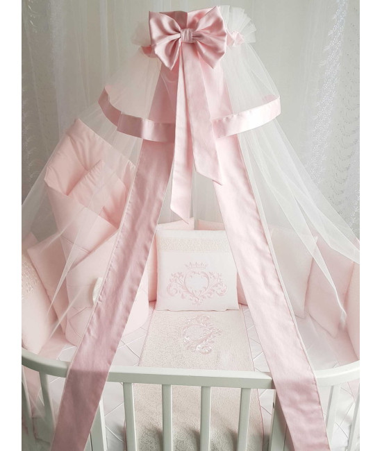 Комплект в круглую кроватку Vinsent розовый
