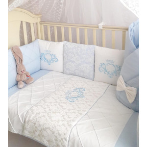 Универсальный комплект в кроватку Vinsent голубой