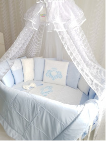 Универсальный комплект в кроватку Vinsent голубой