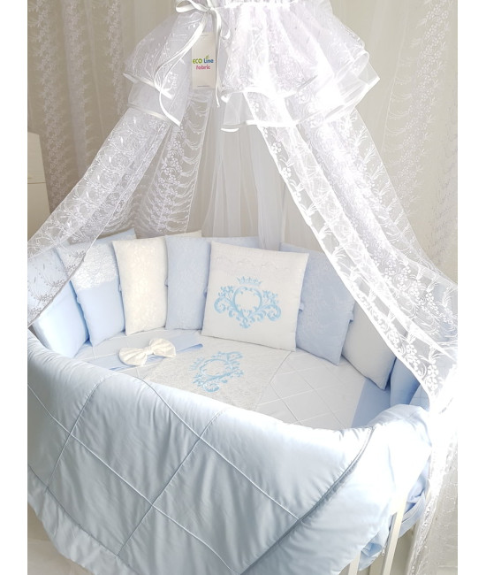 Комплект в круглую кроватку Vinsent голубой