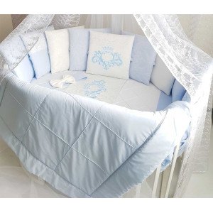 Комплект в круглую кроватку Vinsent голубой