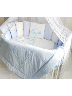 Комплект в круглую кроватку Vinsent голубой