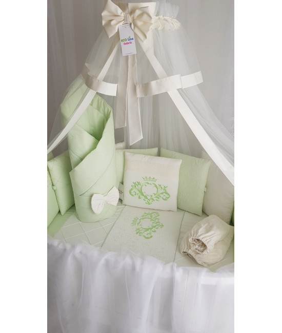 Комплект в круглую кроватку Vinsent салатовый