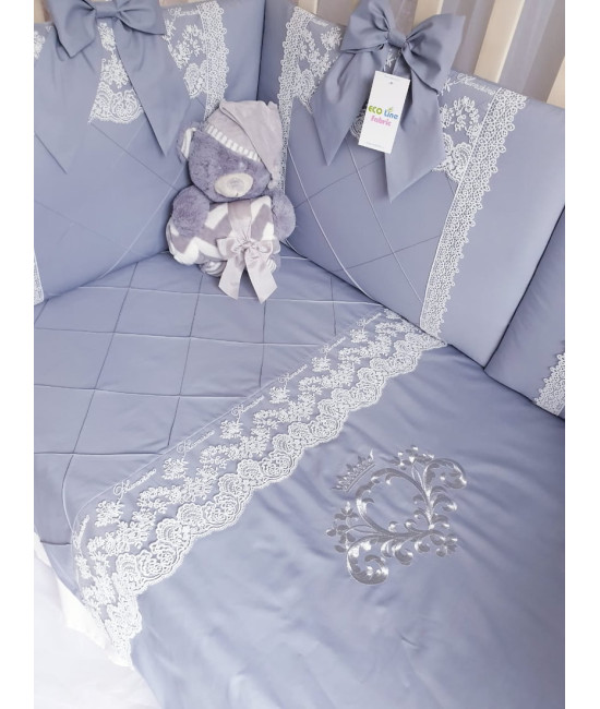 Комплект в кроватку Софт Нежная зефирка серый