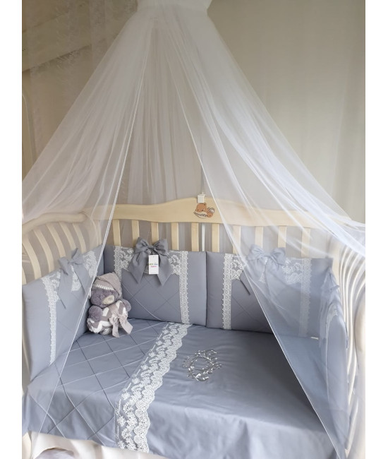 Комплект в кроватку Софт Нежная зефирка серый