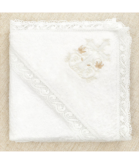 Кружевное полотенце Бежевая лоза