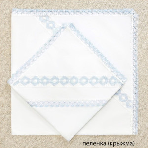 Крестильный набор Александр с кружевным полотенцем