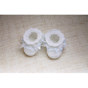 Крестильный набор Перышко голубое с пеленкой