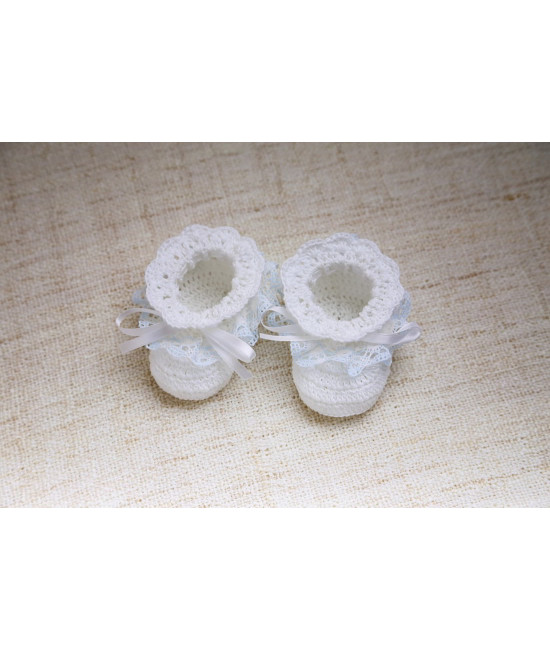 Крестильный набор Перышко голубое с пеленкой