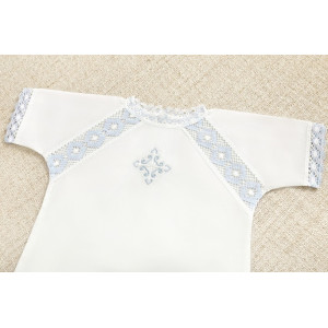 Крестильный набор Александр с кружевным полотенцем