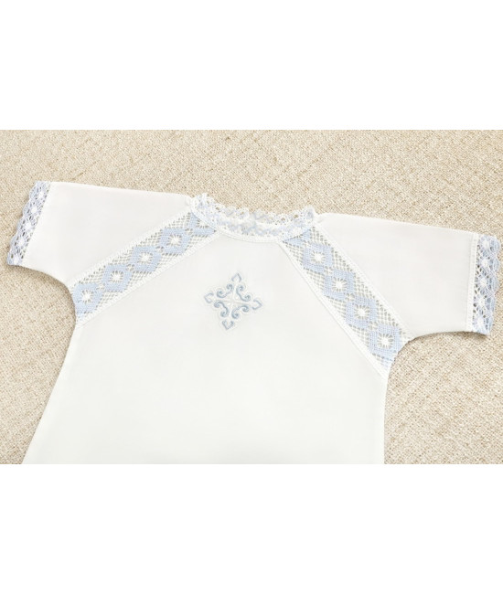 Крестильный набор Александр с кружевным полотенцем