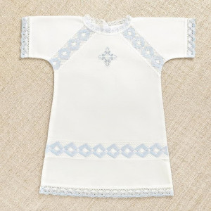 Крестильный набор Александр с кружевным полотенцем