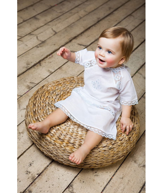 Крестильный набор Александр с кружевным полотенцем