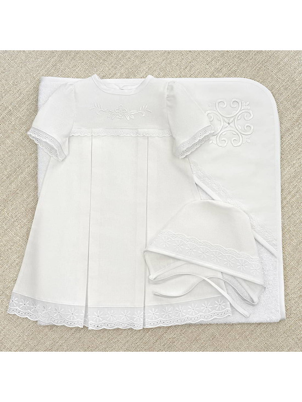 Крестильный набор Аленка с махровым уголком